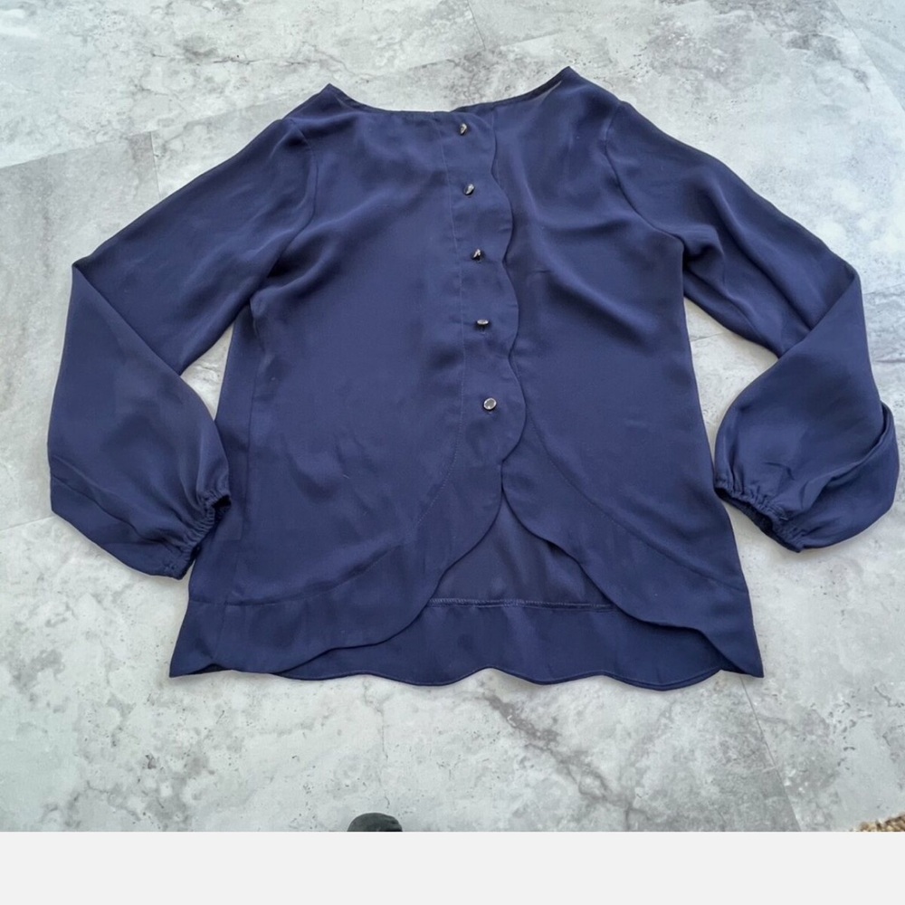Charming Charlie Scalloped Blouse